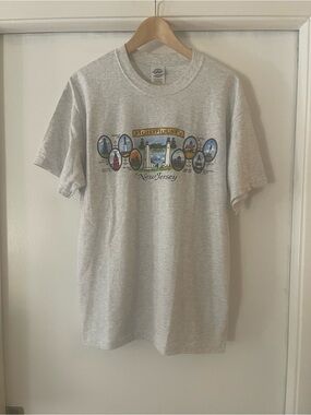 Delta Light Gray New Jersey Lighthouses Graphic Tee